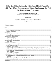 Behavioral Simulation of a High Speed Limit Amplifier with