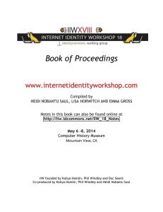 Book of Proceedings - IIW