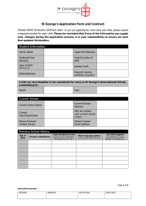 St George`s Application Form and Contract Student Information