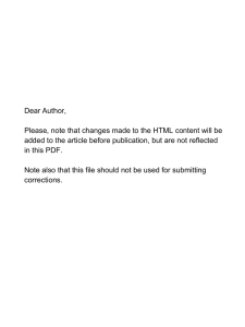Dear Author, Please, note that changes made to the HTML content
