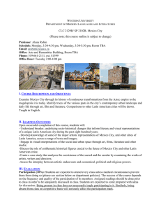 CLC 2129B/ SP 2102B- Mexico City (Please note: this course