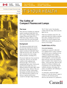 Safety of compact fluorescent lamps (Health Canada)