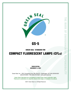 COMPACT FLUORESCENT LAMPS (CFLs)