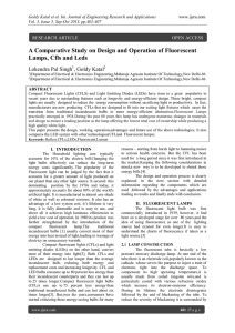 A Comparative Study on Design and Operation of Fluorescent