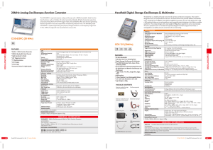 20MHz Analog Oscilloscope+function Generator Handheld Digital