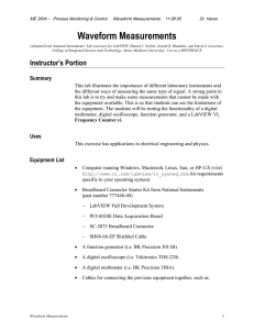 Waveform Measurements - Arkansas State University