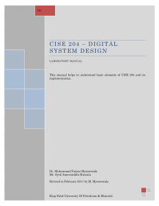 CISE-204-Digital-System-Design-Lab-Manual