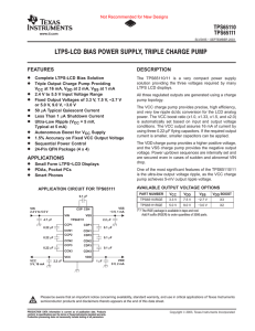 LTPS-LCD Bias Power Supply, Triple Charge Pump