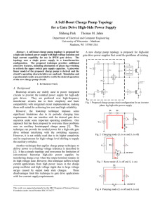 A Self-Boost Charge Pump Topology for a Gate Drive High