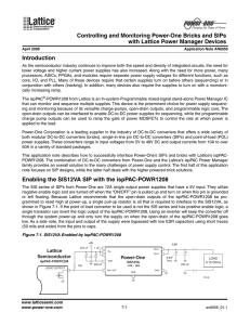 Controlling and Monitoring Power-One Bricks and SIPs with Lattice