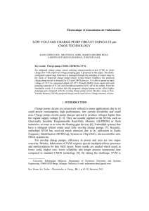 LOW VOLTAGE CHARGE PUMP CIRCUIT USING 0.18 µm CMOS