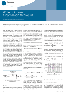 White LED power supply design techniques