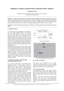 THERMAL ENERGY HARVESTING POWER SUPPLY DESIGN