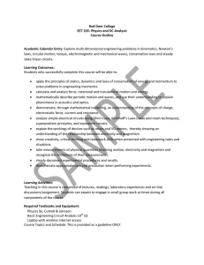 Physics and DC Analysis Course Outline