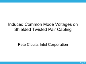 Induced Common Mode Voltages on Shielded Twisted Pair Cabling