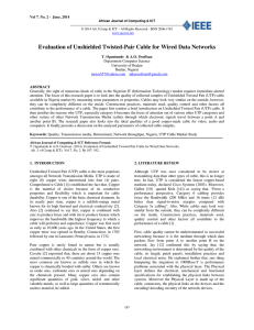 Evaluation of Unshielded Twisted-Pair Cable for Wired Data Networks