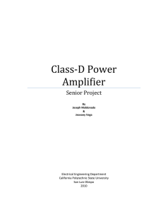 Class-D Power Amplifier - DigitalCommons@CalPoly