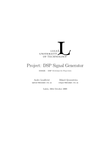 Project: DSP Signal Generator