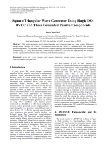 Square/Triangular Wave Generator Using Single DO