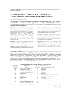 Autism and Vaccines Around the World: Vaccine