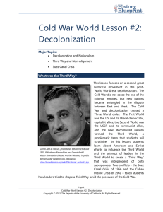 Cold War World Lesson #2: Decolonization
