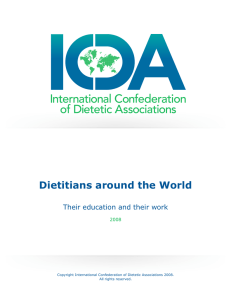 Dietitians around the World - International Confederation of Dietetic