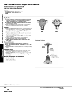 EFHC and EFHCA Fixture Hangers and Accessories Catalog Pages