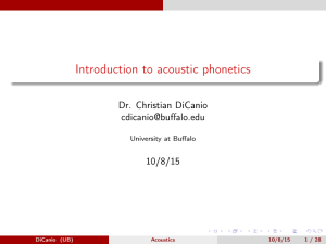 Introduction to acoustic phonetics