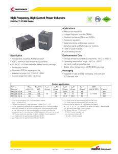 FP1008 Series High Frequency, High Current Power Inductors Data