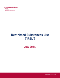 Restricted Substances List (“RSL”)