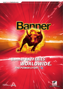 Banner BATTERIES WORLDWIDE. THE POWER