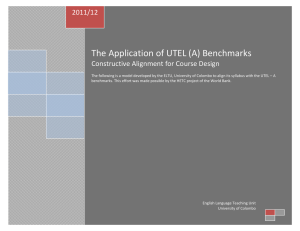 The Application of UTEL (A) Benchmarks