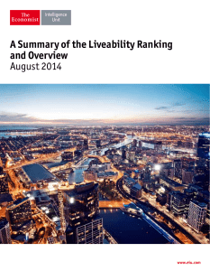 A Summary of the Liveability Ranking and Overview August 2014