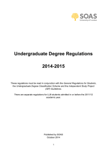 Undergraduate Degree Regulations 2014-2015