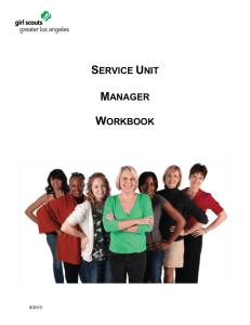 service unit manager workbook - Girl Scouts of Greater Los Angeles