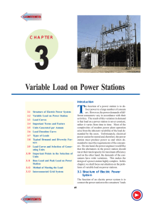 Variable Load on Power Stations