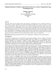 Optimal Placement of Shunt Connected Facts Device in a Series