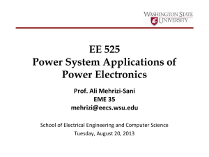 EE 525 Power System Applications of Power Electronics