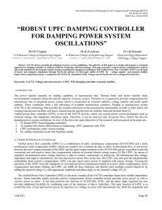 robust upfc damping controller for damping power system