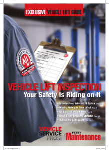 vehicle lift inspection - Automotive Lift Institute