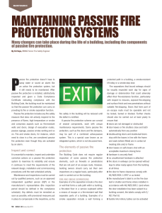 maintaining passive fire protection systems