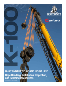 K-100 Rope Handling, Installation, Inspection, and Retirement