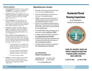 Residential Rental Inspection flyer