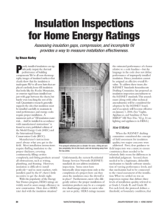 Insulation Inspections For Home Energy Ratings