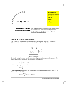 Transient Circuit Analysis: Numeric