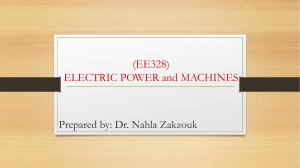 (EE328) ELECTRIC POWER and MACHINES