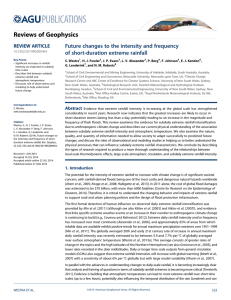 Future changes to the intensity and frequency of shortduration