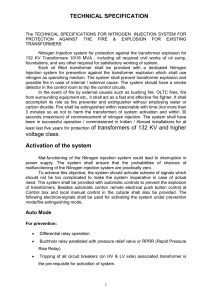 TECHNICAL SPECIFICATION voltage class. Activation of the system