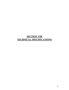 section viii technical specifications