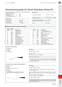 Dimensioning guide for Shock Absorbers Series SA